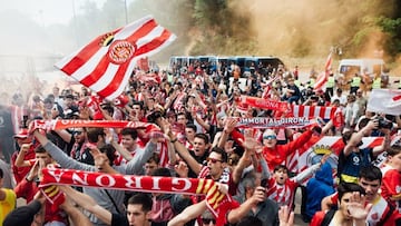 La afición del Girona acompañará a su equipo en el Metropolitano.