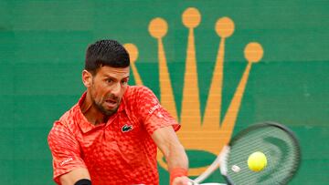 Novak Djokovic en el partido ante Lorenzo Muretti.