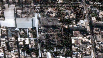 A satellite image of a destroyed residence complex belonging to Supreme Leader Ayatollah Ali Khamenei in Tehran, Iran March 1, 2026. Vantor/Handout via REUTERS THIS IMAGE HAS BEEN SUPPLIED BY A THIRD PARTY. MANDATORY CREDIT. MUST NOT OBSCURE LOGO.