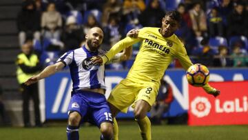 Con Jonathan dos Santos los 90', Villarreal saca empate ante Deportivo