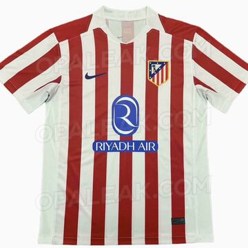 Vista de la parte delantera de la posible equipaci車n del Atl谷tico de Madrid para la temporada 2025-26.