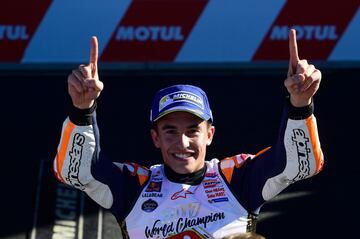 Su cuarto título de MotoGP lo consiguió en la última carrera del año, el GP de la Comunidad Valenciana. La caída de Dovizioso propició que fuese campeón antes de acabar la carrera