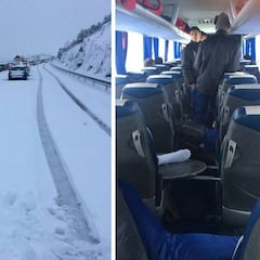 El Cerceda, 12 horas atrapado por la nieve en su viaje a Madrid