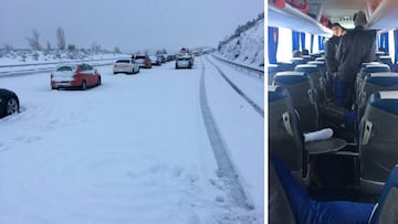 Segunda B side Cerceda trapped overnight on snow-bound road