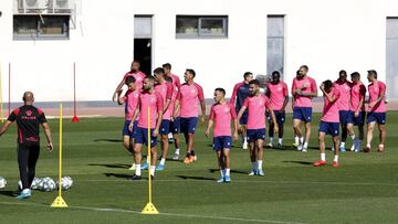 Álvaro García volvió a ejercitarse con el grupo