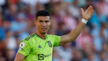 Manchester United player Cristiano Ronaldo during the Premier League match against Brentford.