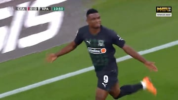 Jhon Córdoba y su extraño gol con Krasnodar