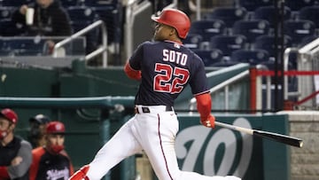 Previo al compromiso entre Washington y St. Louis, Soto informó a Dave Martínez sobre una molestia que lo envío a la lista de lesionados.