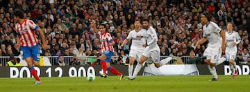 En 2013 el Atlético ganó 1-2 al Real Madrid en el Bernabéu, con aportación decisiva del colombiano en el gol de Diego Costa en el 34'.