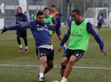 James se exige en el entreno del Madrid y apunta al Celta