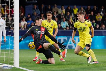 El jugador del Villarreal, Juan Foyth, marca el 1-0 al Real Madrid. 