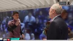 Era el momento más esperado: así fue el saludo entre Florentino y Camavinga...