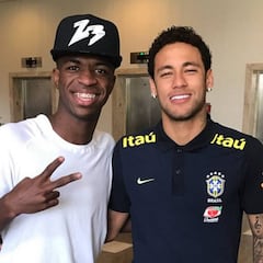 Vinicius conoce a Neymar y ya sueña con el Barça: "Ídolo"