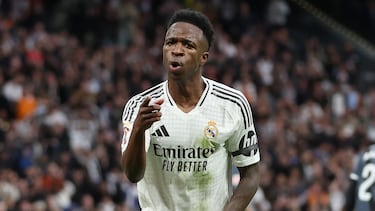 Vinicius, en un partido del Real Madrid esta temporada.
