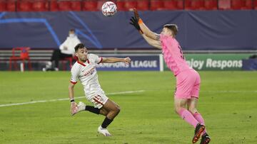 Munir, jugando contra el Krasnodar.