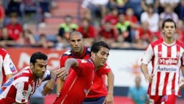 <b>CARAY CRUZ. </b>Masoud, en  la imagen en el partido ante el Sporting, espera jugar en Santander.