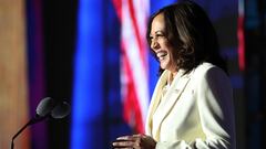 La vicepresidenta electa Kamala Harris dio su primer discurso este s&aacute;bado por la noche despu&eacute;s de la victoria de Joe Biden en las elecciones presidenciales.