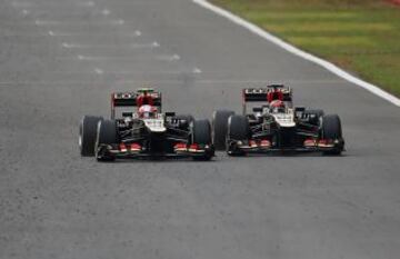 Kimi Raikkonen y Romain Grosjean.