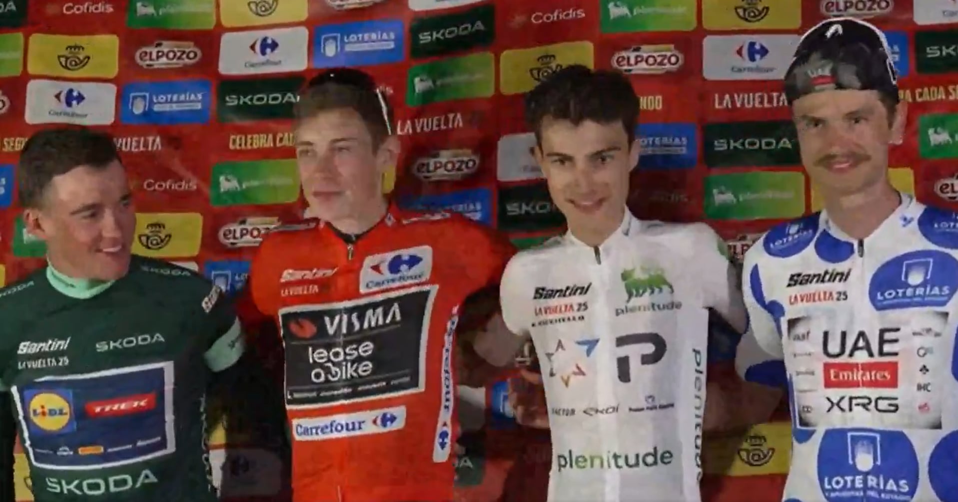 El clandestino podio del Visma a ritmo de ‘Eye of the tiger’