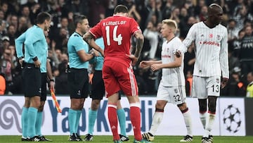 Victor Lindelof, jugador del Benfica, en un partido de Champions League ante el Besiktas.