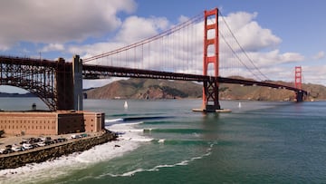 Shot of the Golden Gate Bridge 2023 // Silvin Morgan / Red Bull Content Pool // SI202310310140 // Usage for editorial use only // 