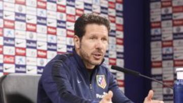 Simeone, en rueda de prensa.