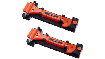 Cortador de cintur¨®n de seguridad y martillo rompecristales de Amazon Basics