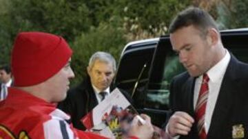 <b>EN NYON. </b>El delantero inglés a su llegada a la sede de la UEFA.