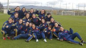 La Selección Sub-17 antes de un entrenamiento.