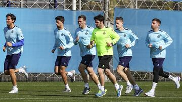 La plantilla, en un entrenamiento pasado.