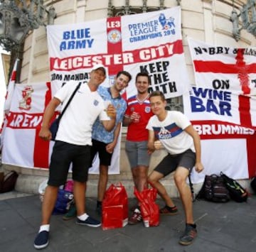 Los hooligans se divierten en Niza antes del Inglaterra-Islandia