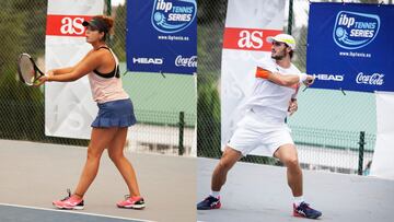 Los ganadores del XIX Trofeo Tenis Colmenar Viejo - XI Open IBP Uniuso 2021, MAr&iacute;a Jos&eacute; Luque (izquierda) y Alejandro Moro (derecha).