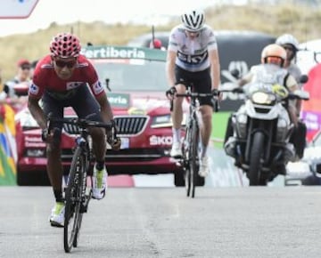 Nairo Quintana mantuvo la camiseta de líder en la etapa 20 de la vuelta a España y es el campeón virtual.