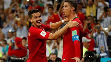 André Silva y Cristiano Ronaldo.