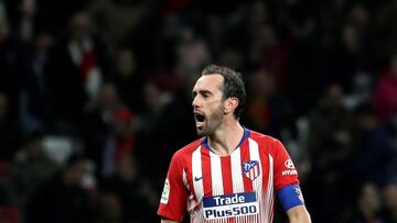Godín, en el encuentro ante el Girona.