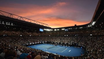 Imagen de la pista Rod Laver Arena durante el Open de Australia 2019 en Melbourne.