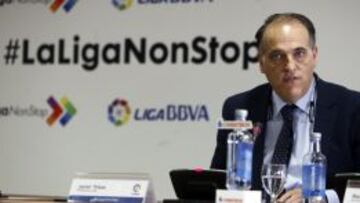 Tebas: "No está bien que Piqué hable así de un compañero"