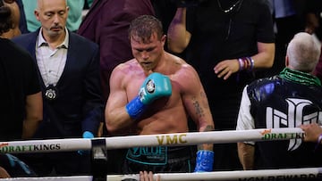 Saul -Canelo- Alvarez winner during the Fight for the undisputed super middleweight championship against Jaime Minguia, at T-Mobile Arena on May 4, 2024, in Las Vegas, Nevada, United States.
