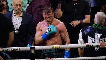 Saul -Canelo- Alvarez winner during the Fight for the undisputed super middleweight championship against Jaime Minguia, at T-Mobile Arena on May 4, 2024, in Las Vegas, Nevada, United States.