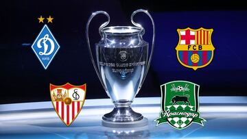 Dónde ver online el Dinamo Kiev- Barcelona y el Krasnodar - Sevilla de la Champions