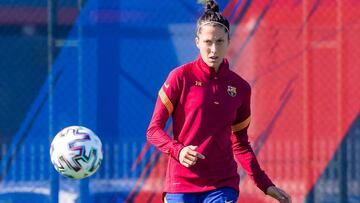 Jenni Hermoso, jugadora del Barça, en un entrenamiento.