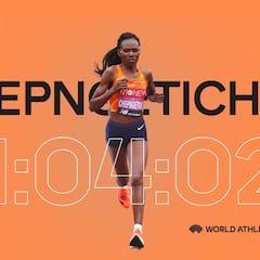 Chepngetich bate el récord mundial de medio maratón