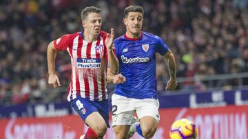 Santiago Arias durante el triunfo del Atlético de Madrid sobre el Athletic de Bilbao por LaLiga de España