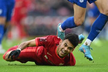 El extremo colombiano disputó 32 minutos en la victoria 3-1 de Liverpool ante Cardiff City por la FA Cup. El guajiro realizó una asistencia.