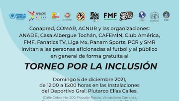 Conapred organiza con &eacute;xito el Torneo por la Inclusi&oacute;n