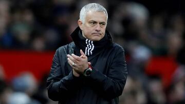 FILE PHOTO: Soccer Football - Premier League - Manchester United v Fulham - Old Trafford, Manchester, Britain - December 8, 2018 Manchester United manager Jose Mourinho reacts Action Images via Reuters/Carl Recine EDITORIAL USE ONLY. No use with unaut