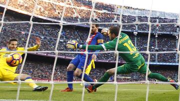 Messi pudo conseguir el pasado s&aacute;bado su 14&ordm; gol en LaLiga, el primero que le hizo en su vida al conjunto canario.