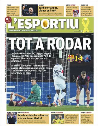 Las portadas tras la eliminación del Barcelona y Atlético