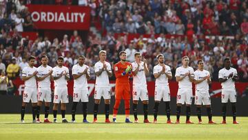 La plantilla del Sevilla.