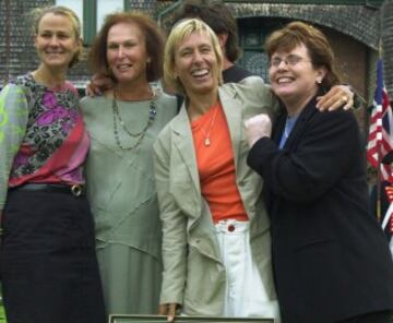 Pam Shriver, Renée Richards, Martina Navratilova y Billie Jean King.